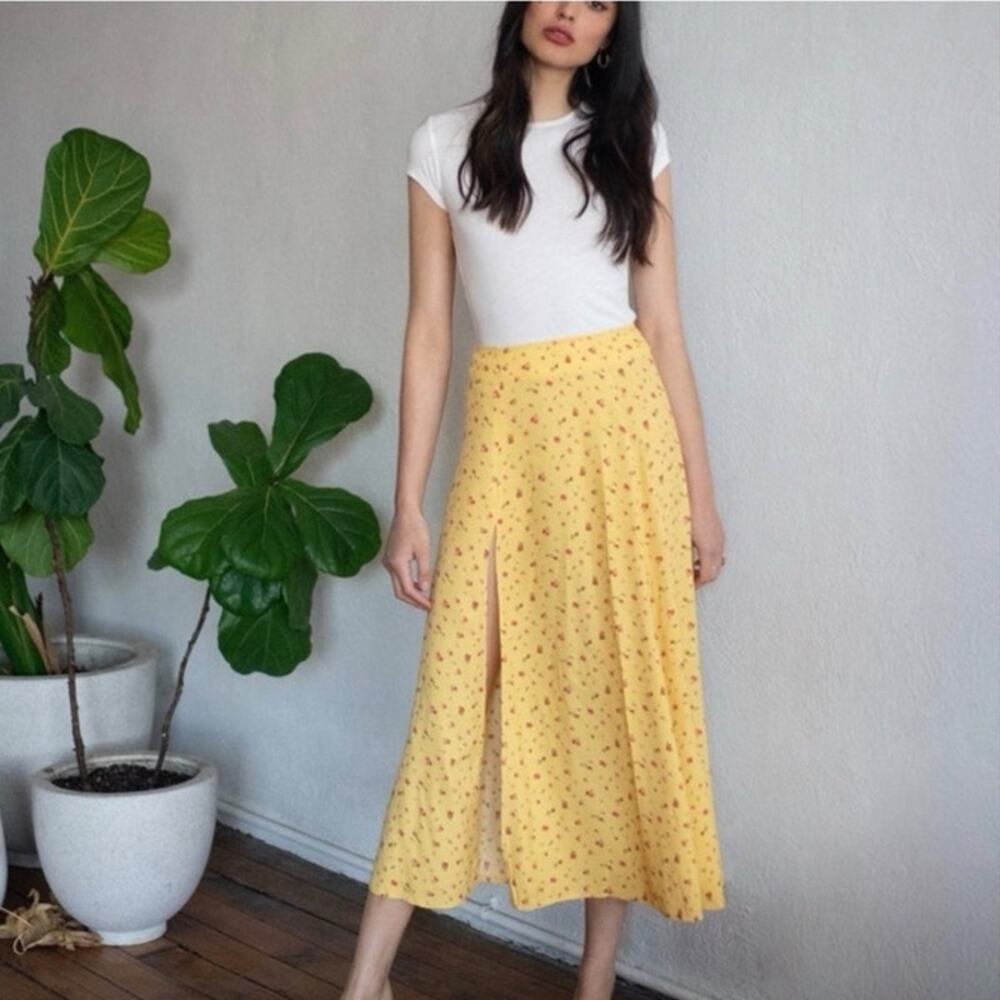 Reformation Zoe Midi Skirt Size 0 - Picture 2 of 7